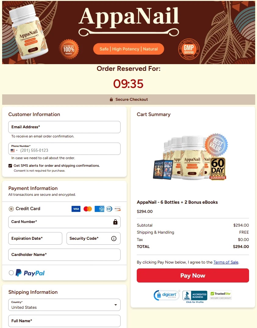 AppaNail order_page
